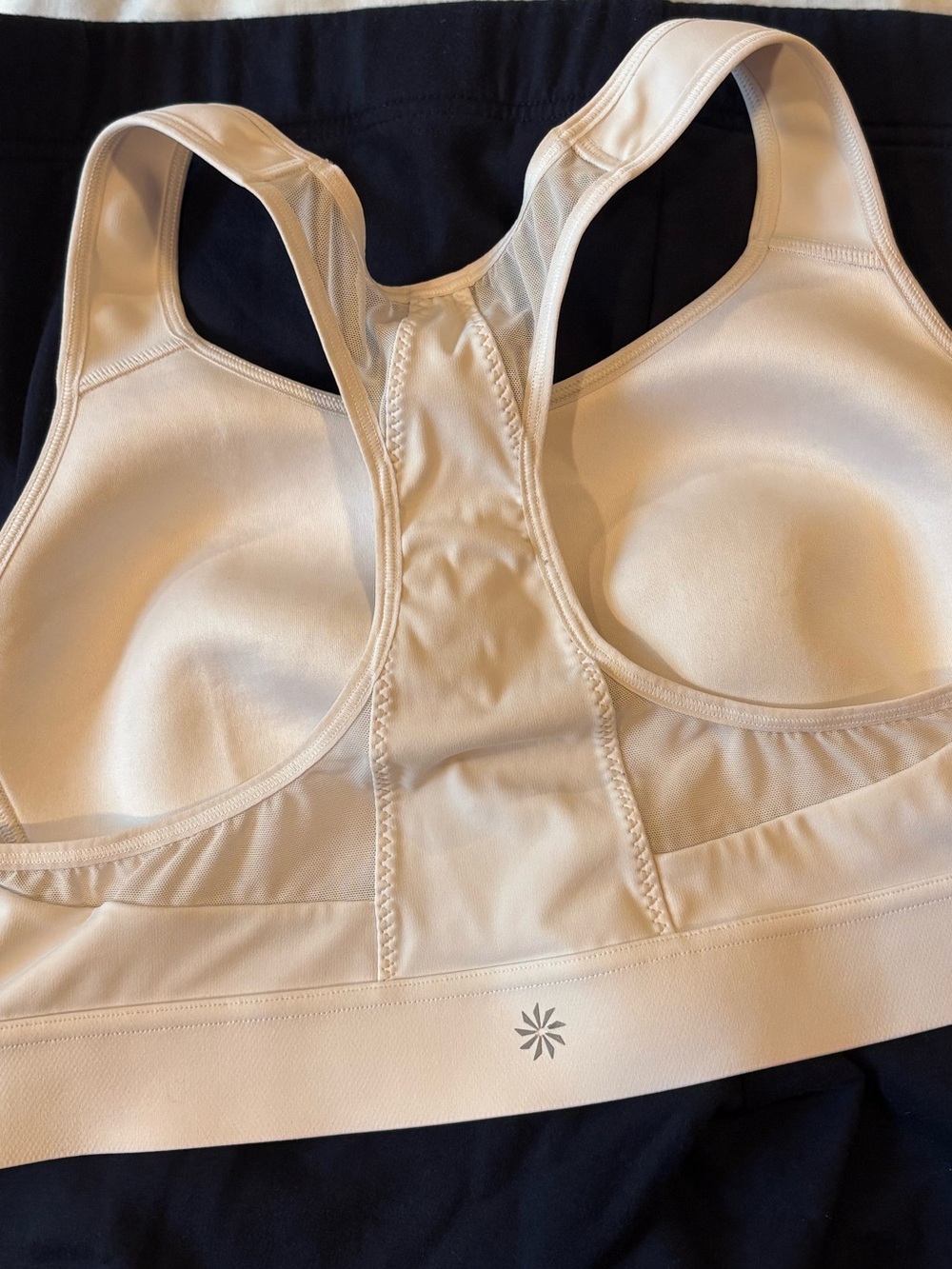 Athleta White Racerback Sports Bra 40C